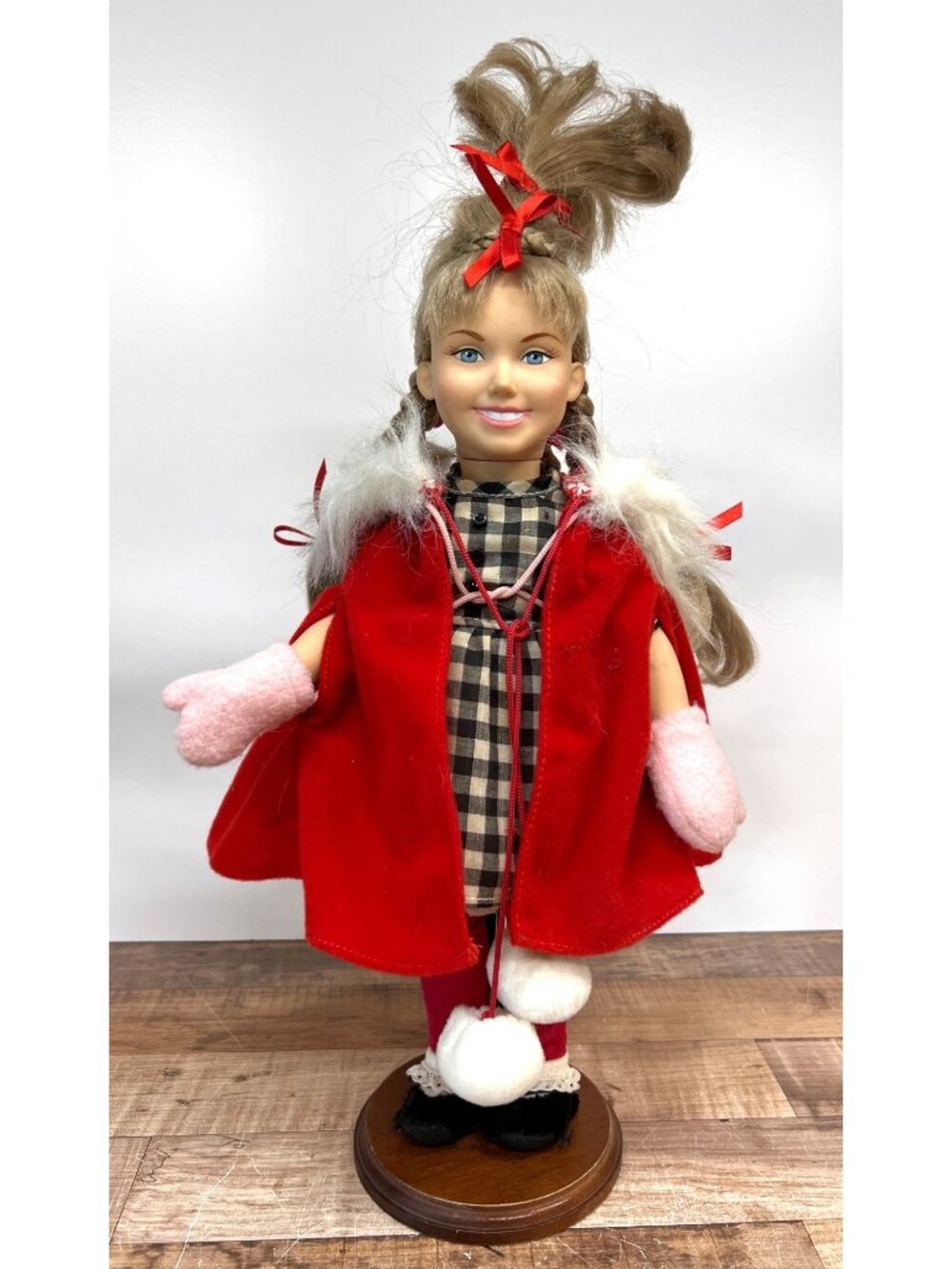 VTG Playmates Dr. Seuss Cindy Lou Who Doll With Whobilation Hair & Red Cape - Gr